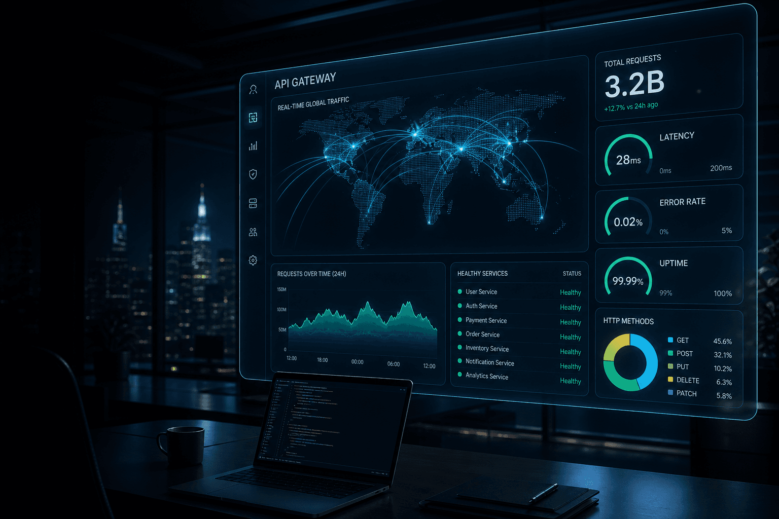 API platforms observed in production — traffic, latency, uptime.